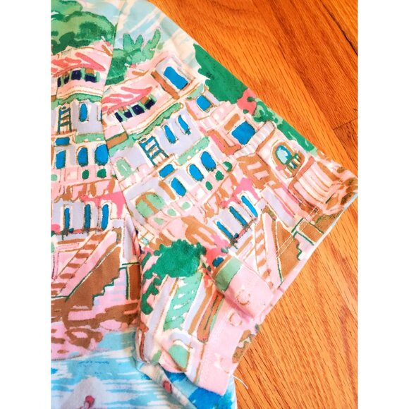 Talbots Petite XLP Tee With Scenic Print & Border Design - Picture 5 of 7